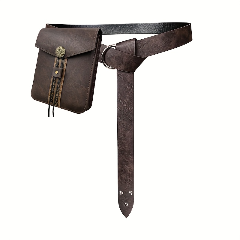 Saddle Bag Leather - 2개 중세 빈티지 인조 가죽 벨트,