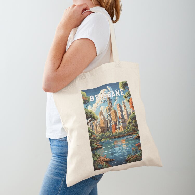 Women Bags Australia - 브리즈번 호주 여행 아트 빈티지 토트백