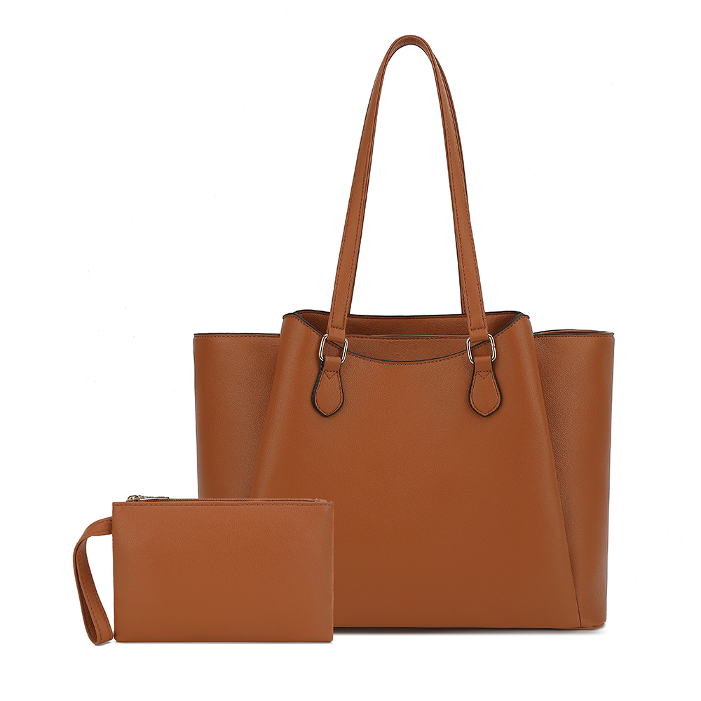 Women Bags Office - 여성용 토트백, 파우치가 있는 대형 PU