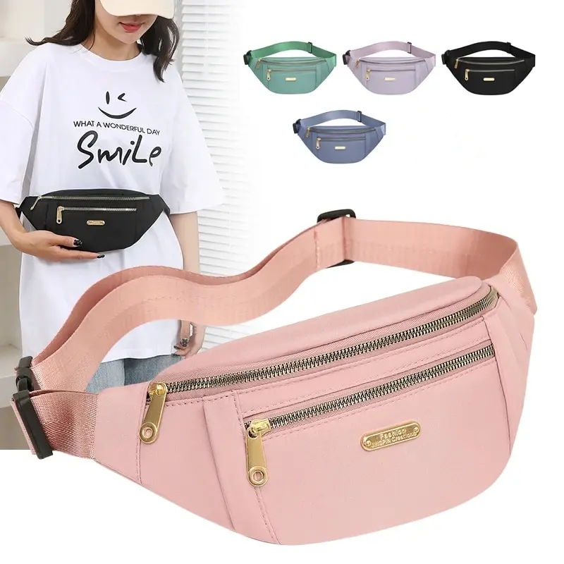 Women'S Bum Bags - 여성용 허리 가방, 지퍼 가슴 가방,