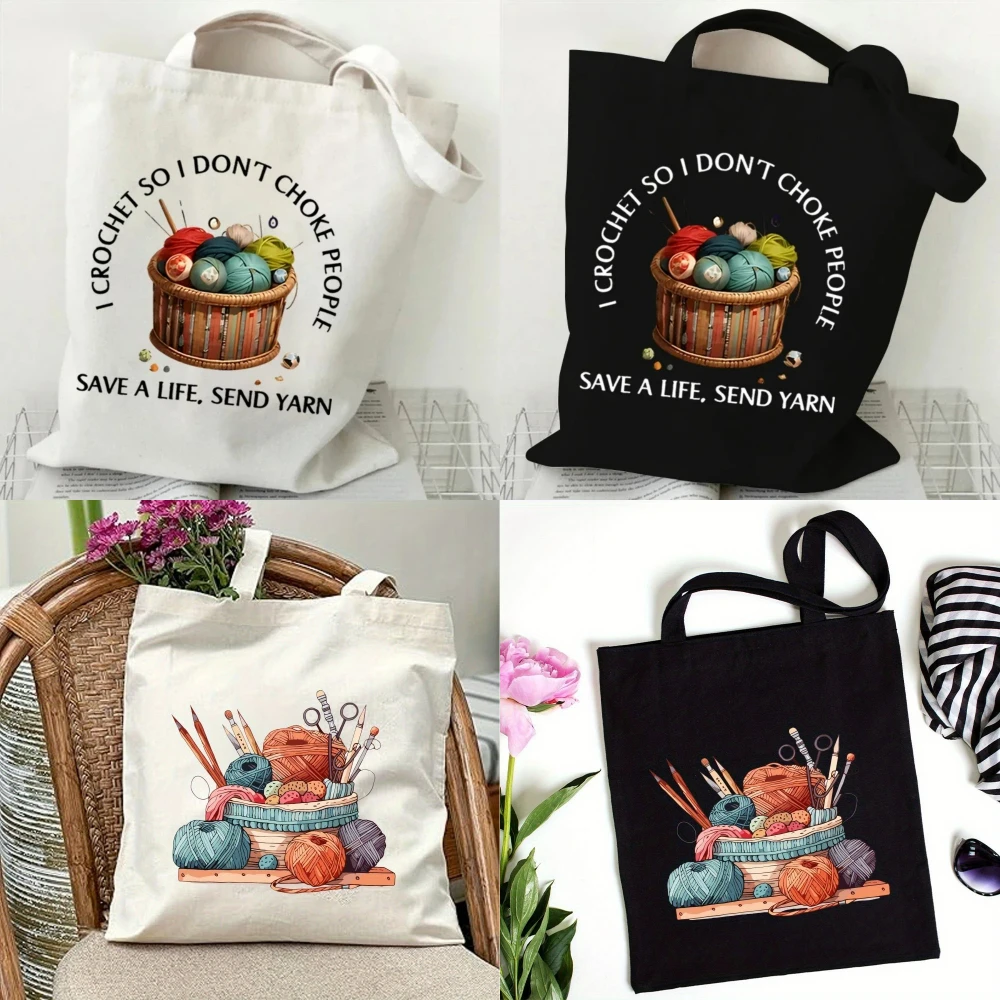 Women'S Yoga Bags - 여성용 클래식 울 볼 니트 핸드백