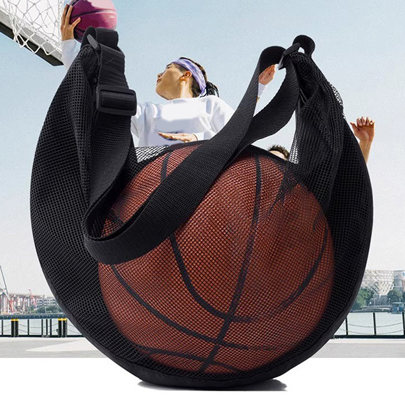 Mesh Net Bag - 1개 단일 공 가방 지퍼 포켓