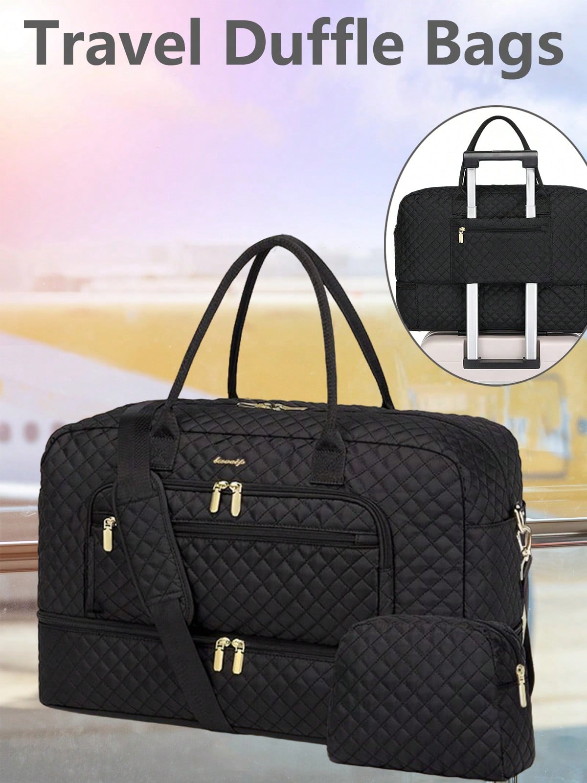 Women'S Yoga Bags - 대형 여성 여행용 더플백 - 기내