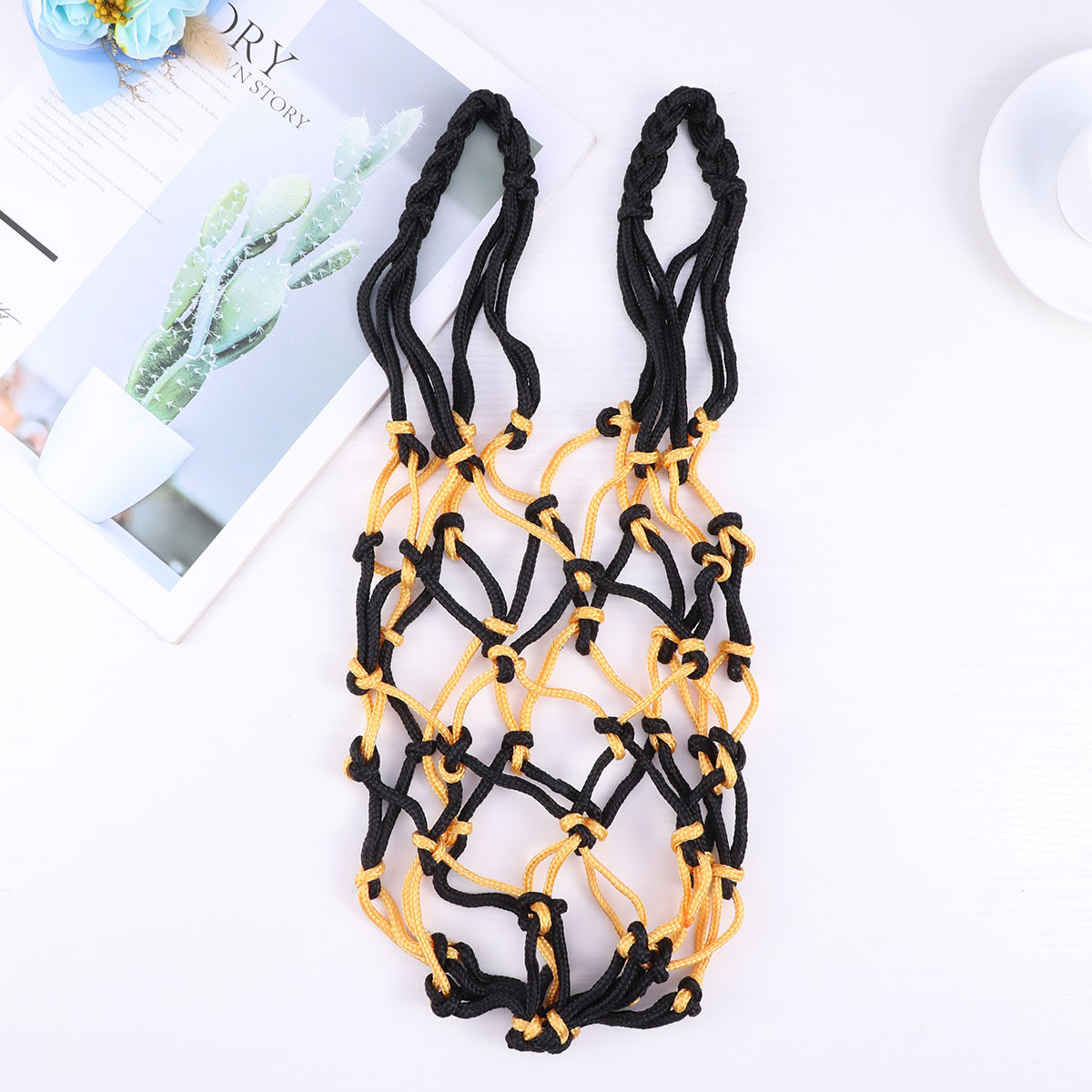 Mesh Net Bag - 3개입 나일론 메쉬 농구 가방, 튼튼한
