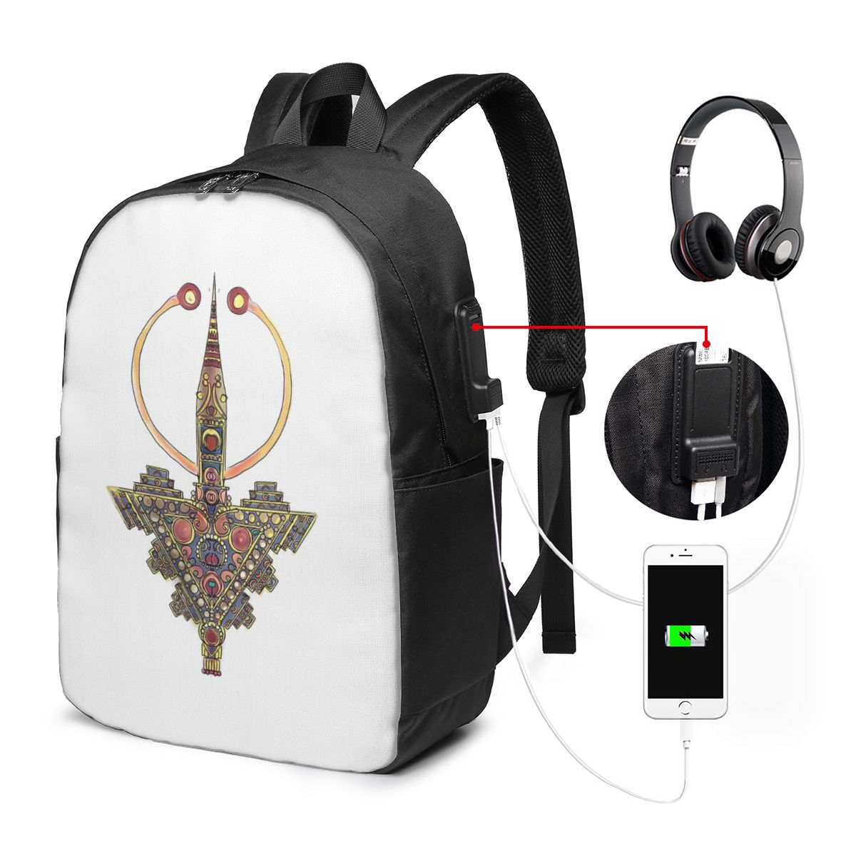 Women'S Bag - Kabyle Jewelry Amazigh Morocco배낭 여행 노트북