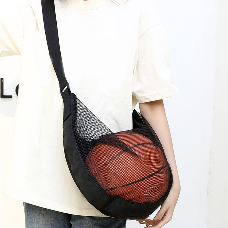 Mesh Net Bag - 1PCS 지퍼 포켓이있는 단일 볼 가방