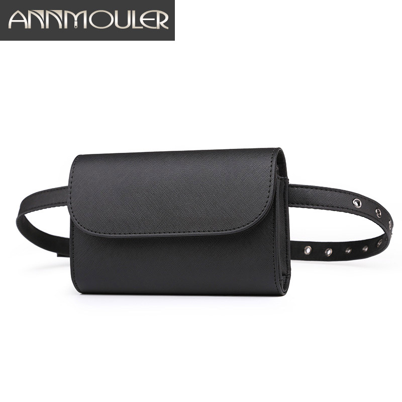 Women'S Bum Bags - Annmouler 솔리드 컬러 허리 팩 패션
