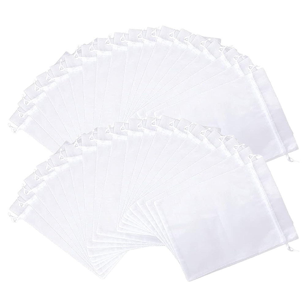 Mesh Net Bag - 50Pcs 과일 보호 가방 메쉬 드로스트링