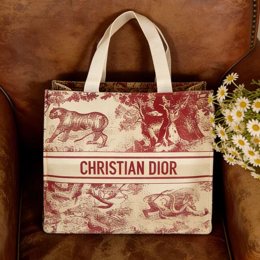 Women Bags Tote Dior - 크리스찬 디올 디올의 가방 레드 애니멀