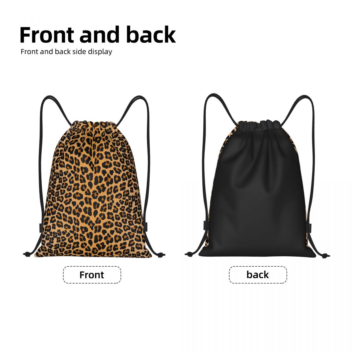 맞춤형 레오파드 프린트 드로스트링 백팩 가방 여성 남성 - Women'S Yoga Bags 리뷰 및 가격
