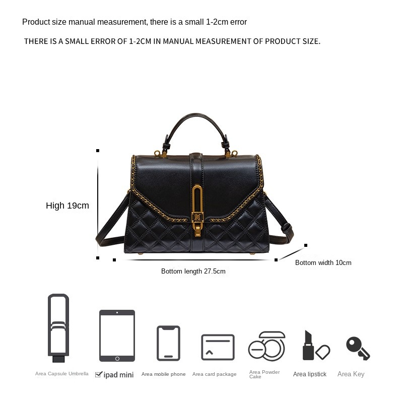 라이트 럭셔리 브랜드 여성용 다이아몬드 그리드 핸드백  - Women Bags High End Brands 리뷰 및 가격