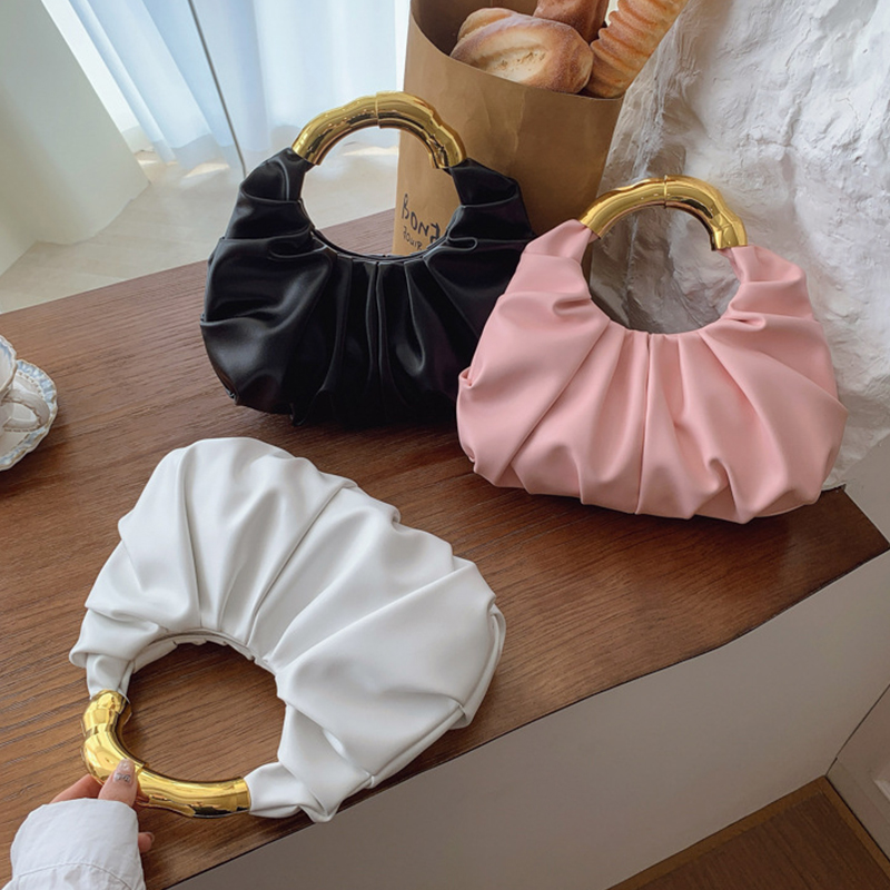 한국 신상 여성 클라우드 패턴 플리츠 핸드백 고급 단색 - Women Bags High End Brands 리뷰 및 가격