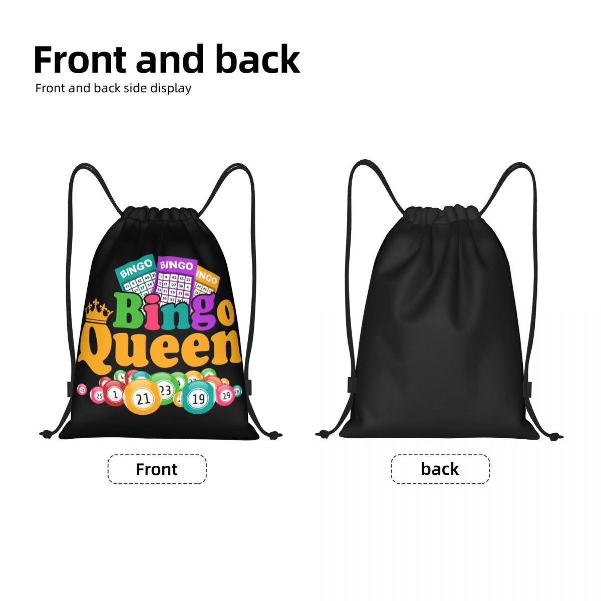 맞춤 빙고 퀸 게임 연인 드로스트링 백, 요가 배낭 훈 - Women'S Yoga Bags 리뷰 및 가격