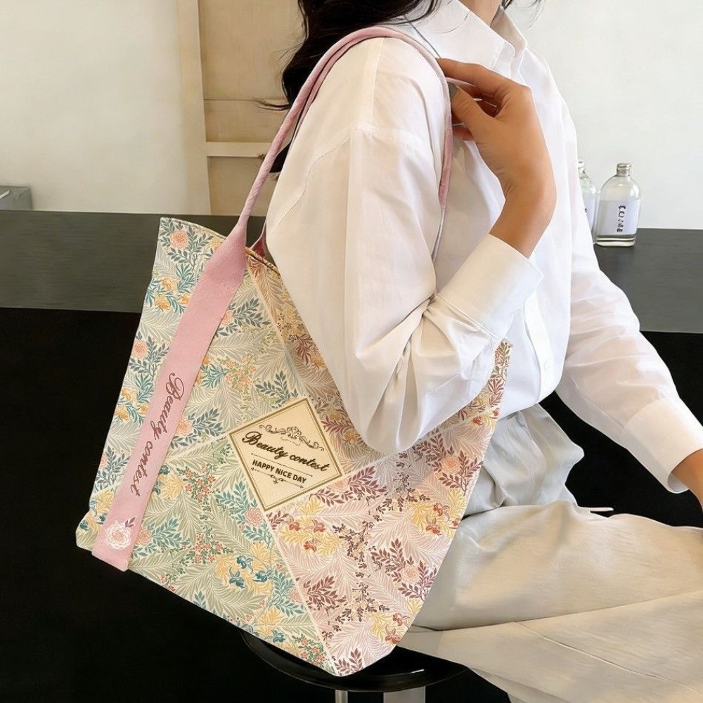 휴대용 꽃무늬 캔버스 토트백 재사용 가능한 경량 통근  - Women'S Reebok Bags 리뷰 및 가격