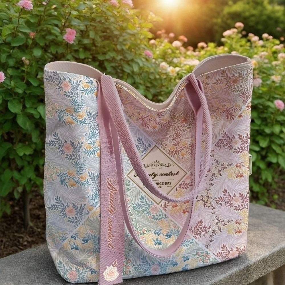 휴대용 꽃무늬 캔버스 토트백 재사용 가능한 경량 통근  - Women'S Reebok Bags 리뷰 및 가격