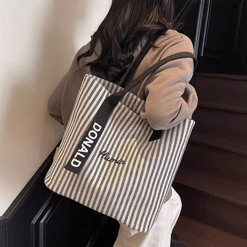 스트라이프 캔버스 토트백 대용량 숄더백, 여성용 캐주얼 - Women'S Reebok Bags 리뷰 및 가격