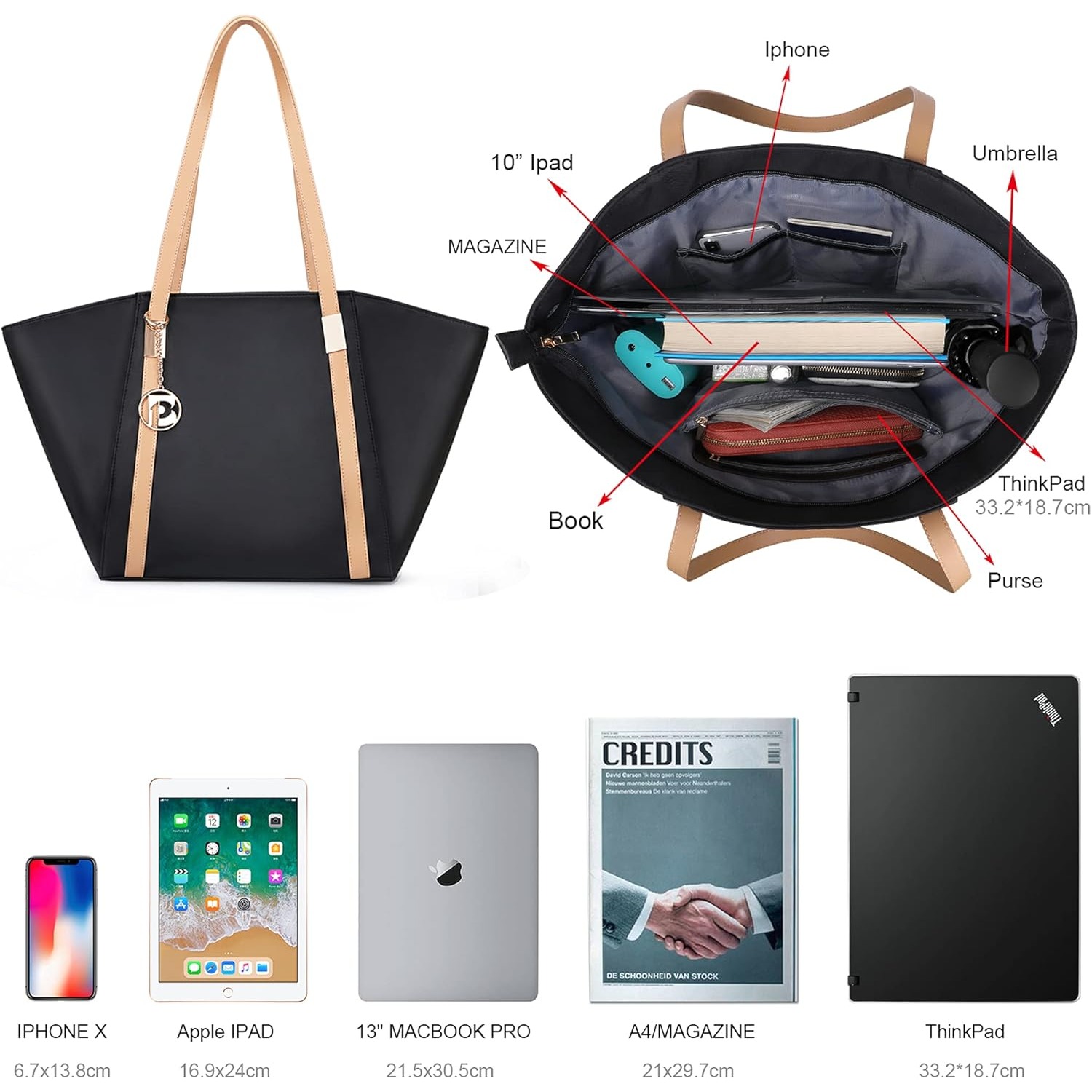 여성 대용량 토트 백 캐주얼 나일론 숄더 백 작업 사무 - Women'S Best Bags For Work 리뷰 및 가격
