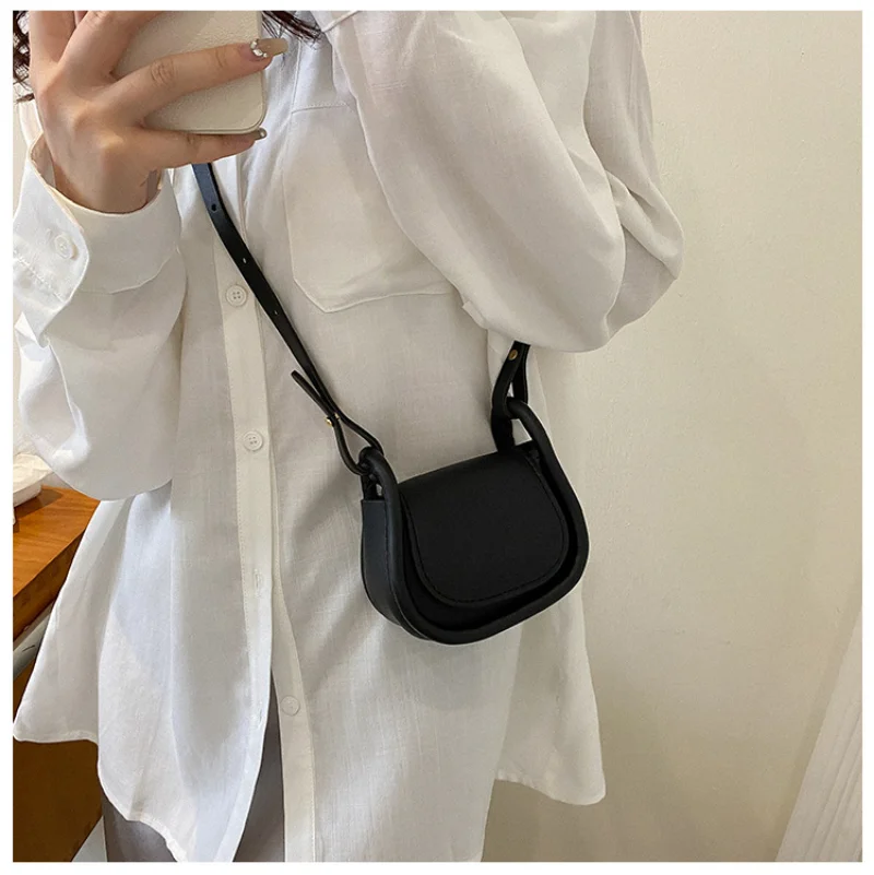 캔디 컬러 패션 PU 가죽 미니 크로스바디 백, 여성용 - Saddle Bag Leather 리뷰 및 가격