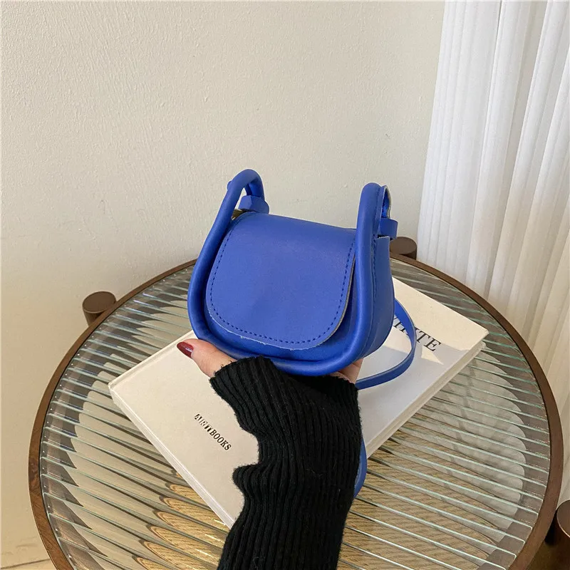 캔디 컬러 패션 PU 가죽 미니 크로스바디 백, 여성용 - Saddle Bag Leather 리뷰 및 가격