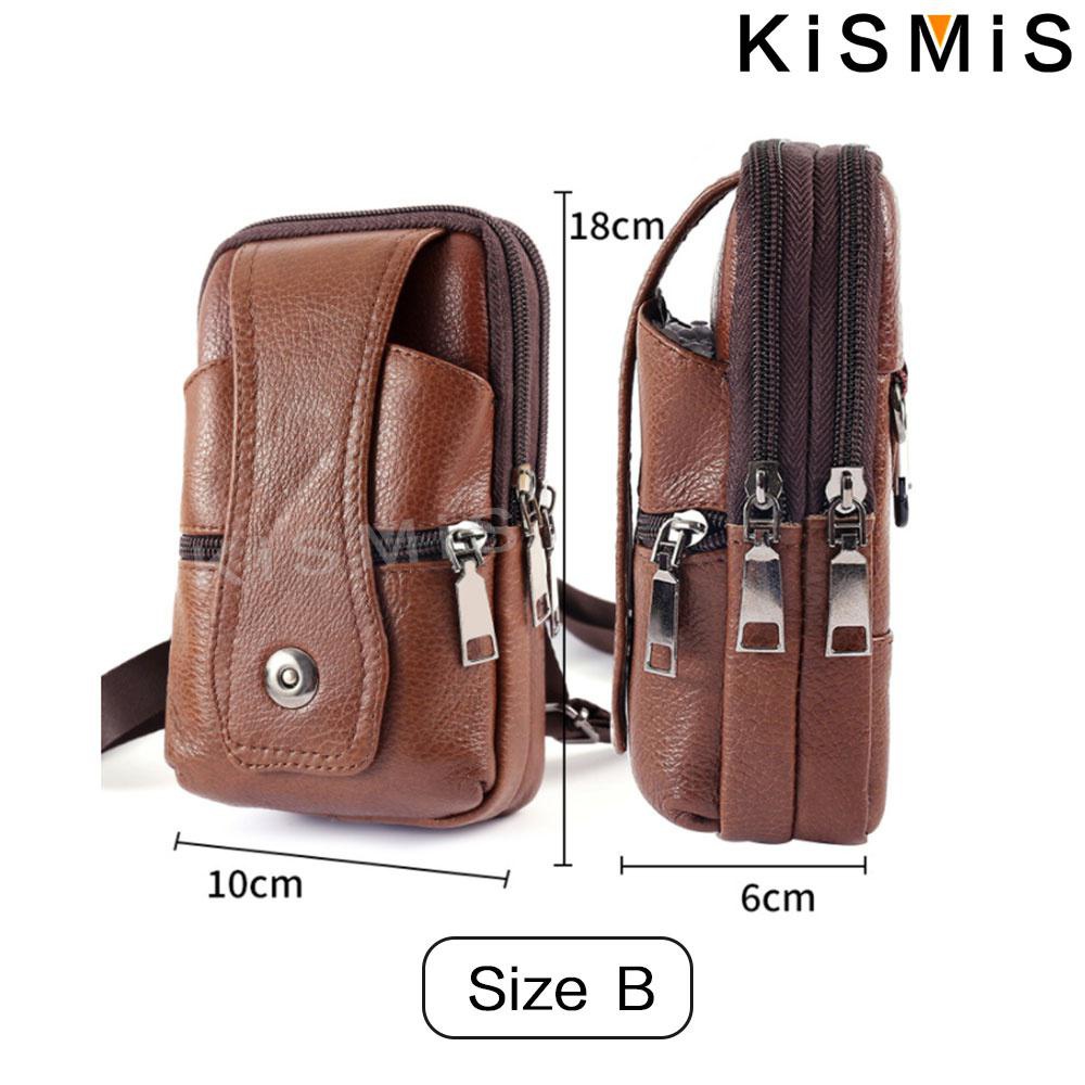 KISMIS 패션 남성용 가죽 허리 가방, 다기능 패니 - Saddle Bag Leather 리뷰 및 가격