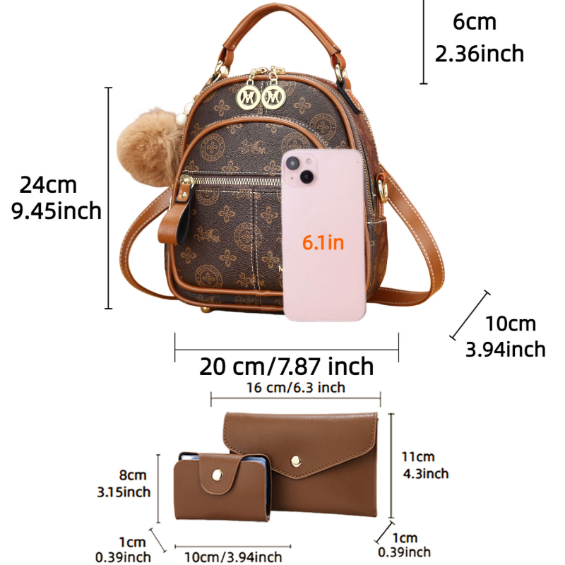 3종 여성 가방 세트, 가볍고 고급스러운 프린트 미니  - Women Bags Crossbody 리뷰 및 가격