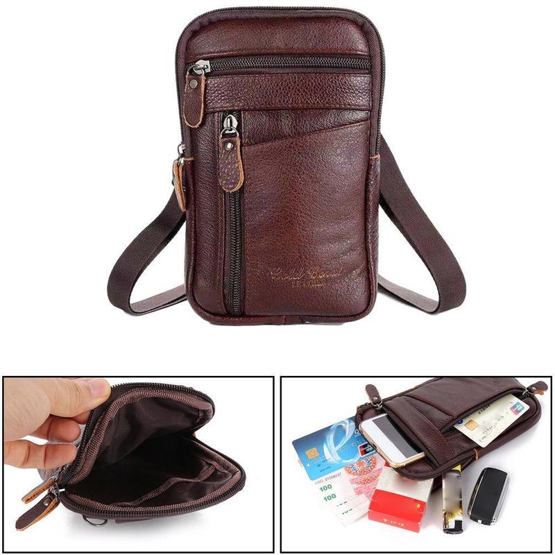 남성용 정품 가죽 가방 수직형 휴대폰 허리 가방 다기능 - Saddle Bag Leather 리뷰 및 가격