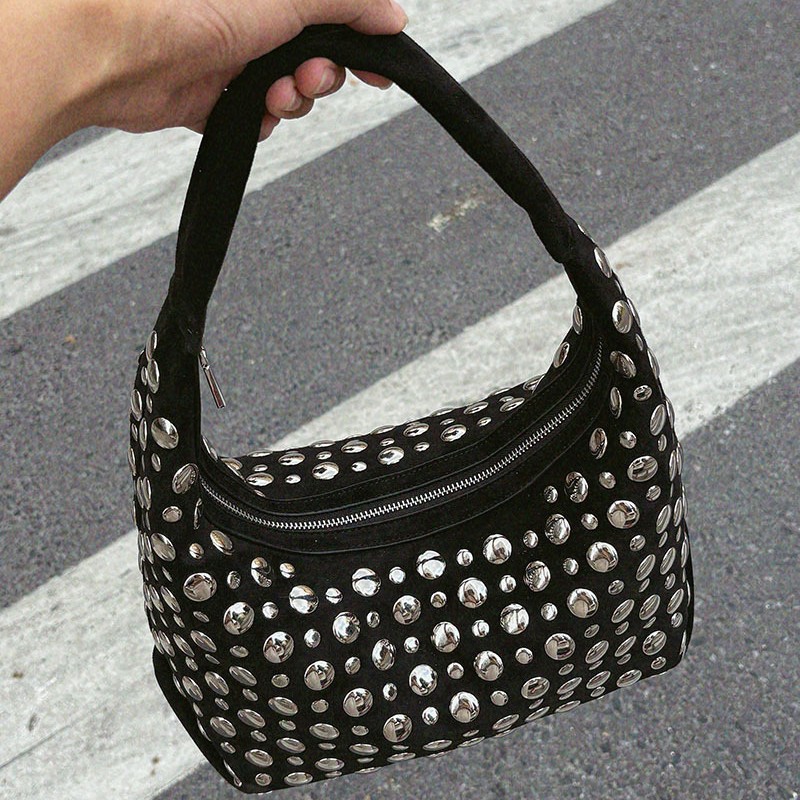 새로운 고급 가죽 리벳 버킷 백 패션 개성 트렌디 쿨  - Women Bags High End Brands 리뷰 및 가격