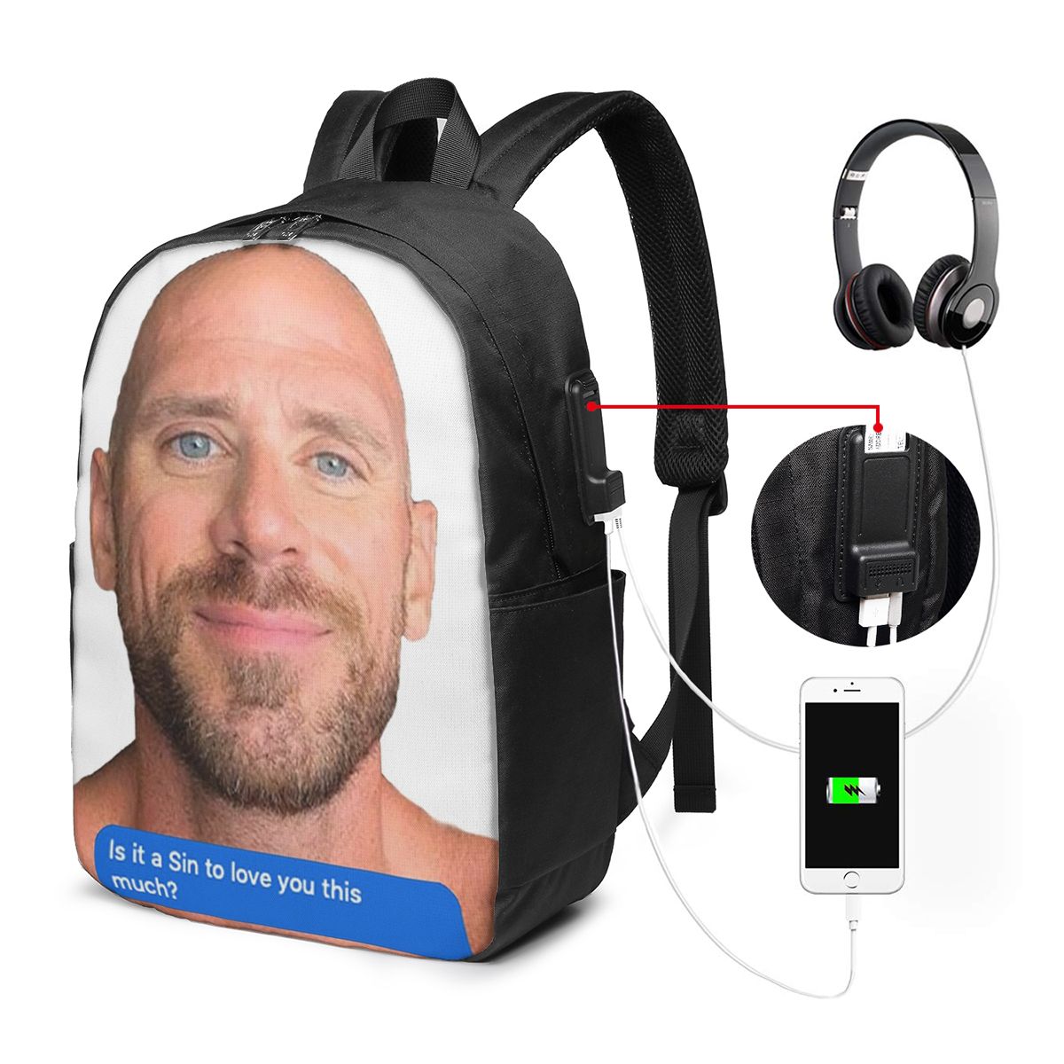 Johnny Sins Flirty Text Bubble - Women'S Bag 리뷰 및 가격