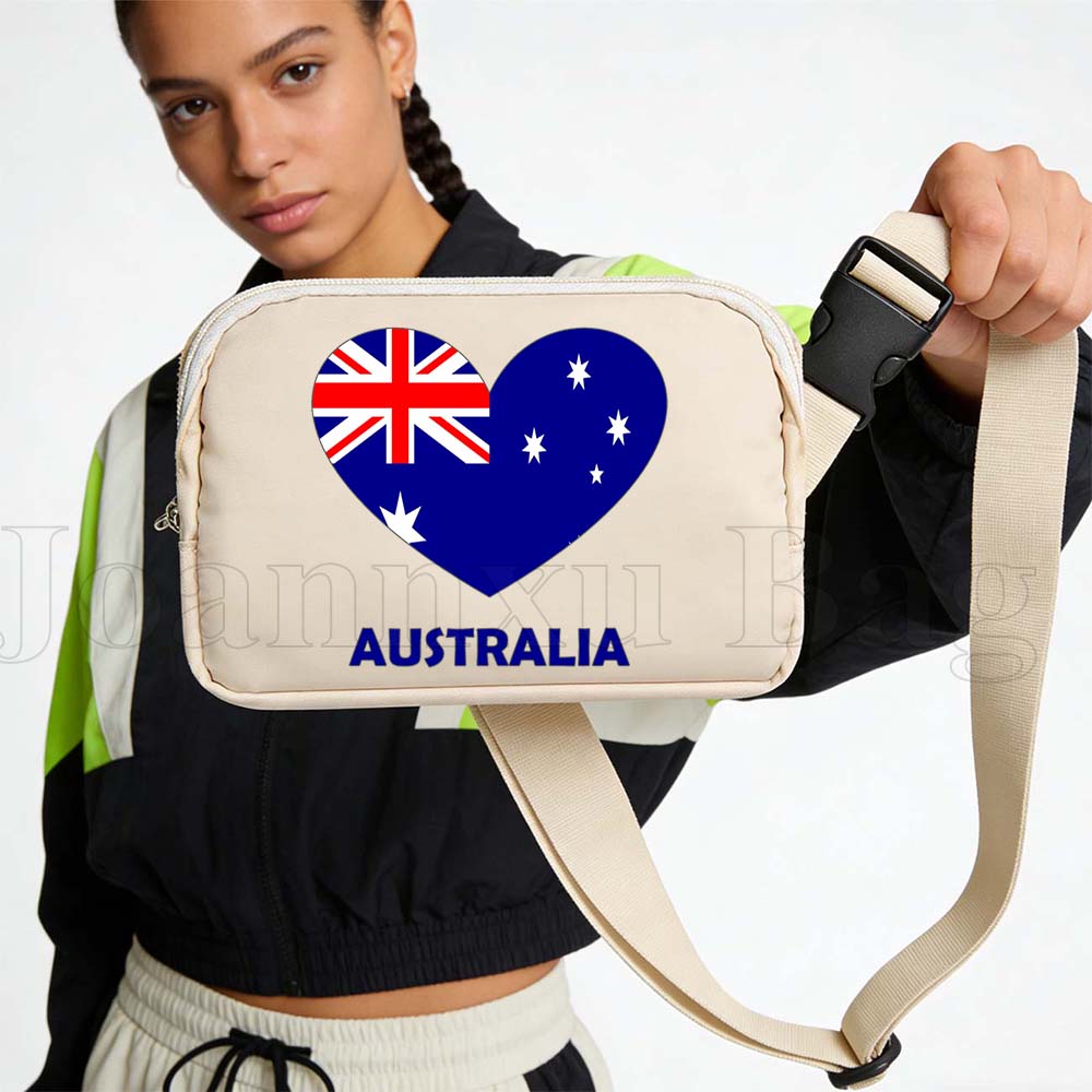 호주 국기 패니 팩 스포츠 허리 모바일 가방 휴대용 피 - Women Bags Australia 리뷰 및 가격