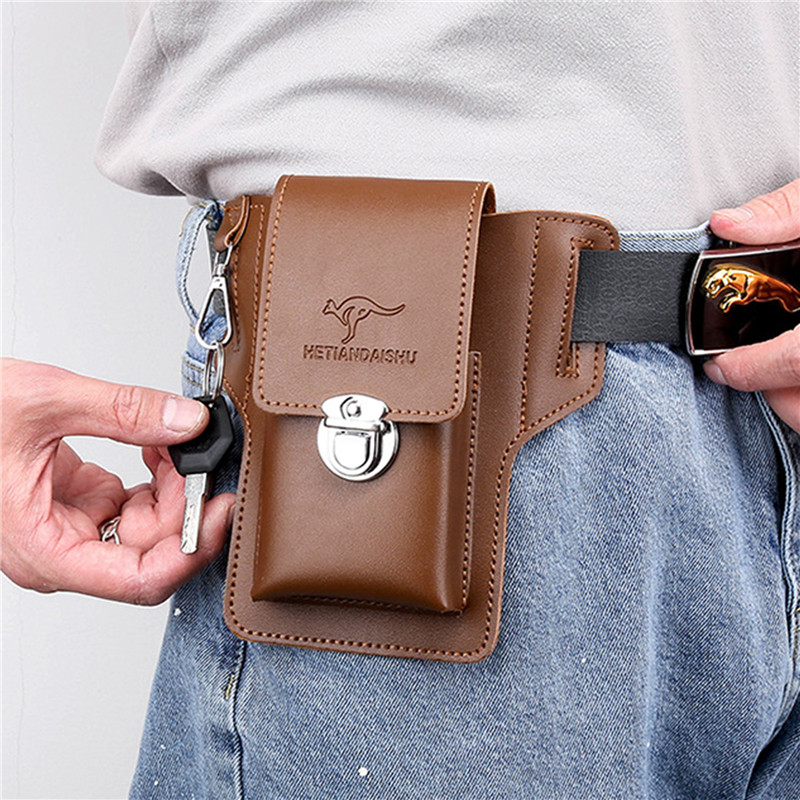 남성용 폰 벨트 가방, 휴대폰 루프 홀스터, 폰 파우치 - Saddle Bag Leather 리뷰 및 가격