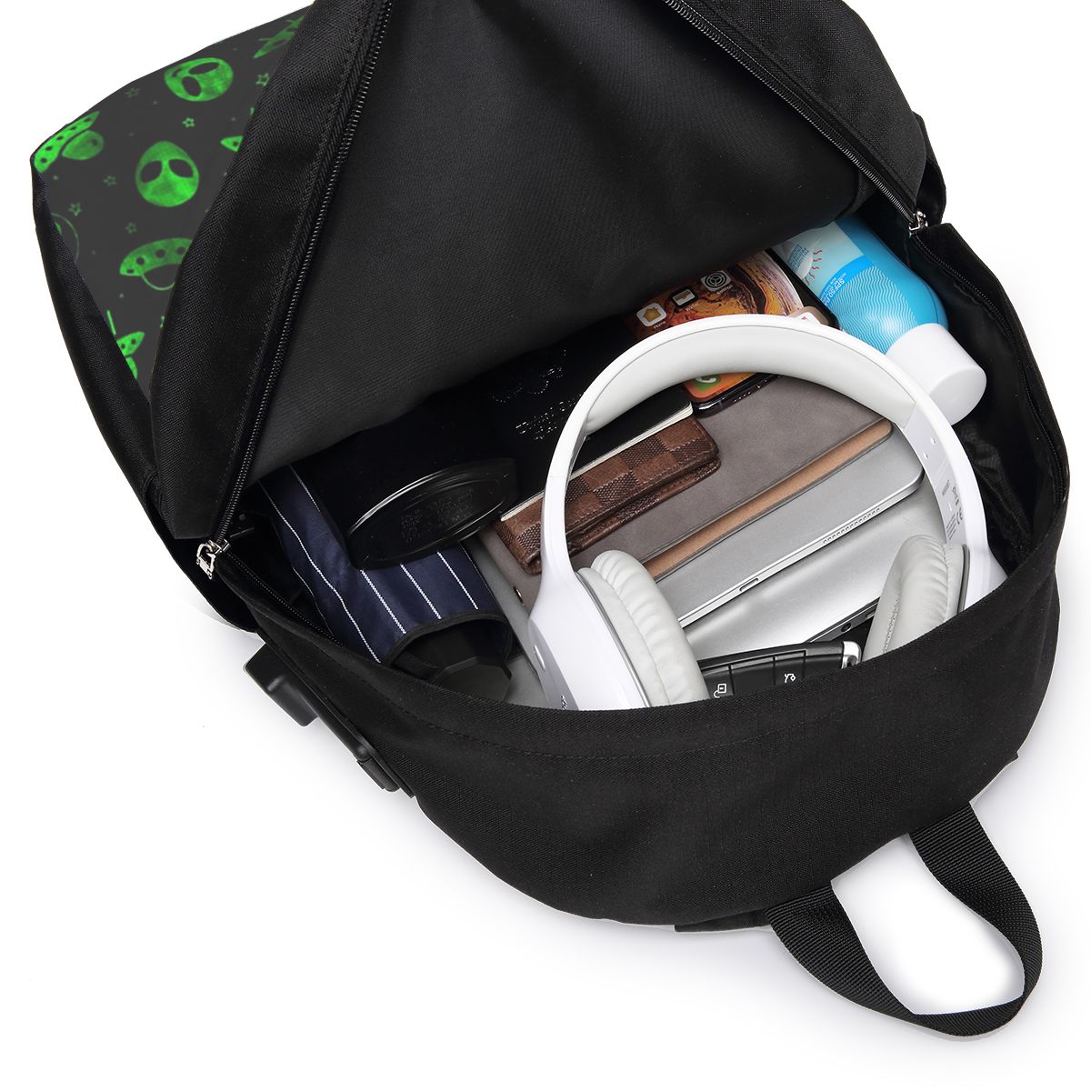 외계인과 UFO 패턴 배낭 여행 노트북 가방 컴퓨터 대 - Women'S Bag 리뷰 및 가격