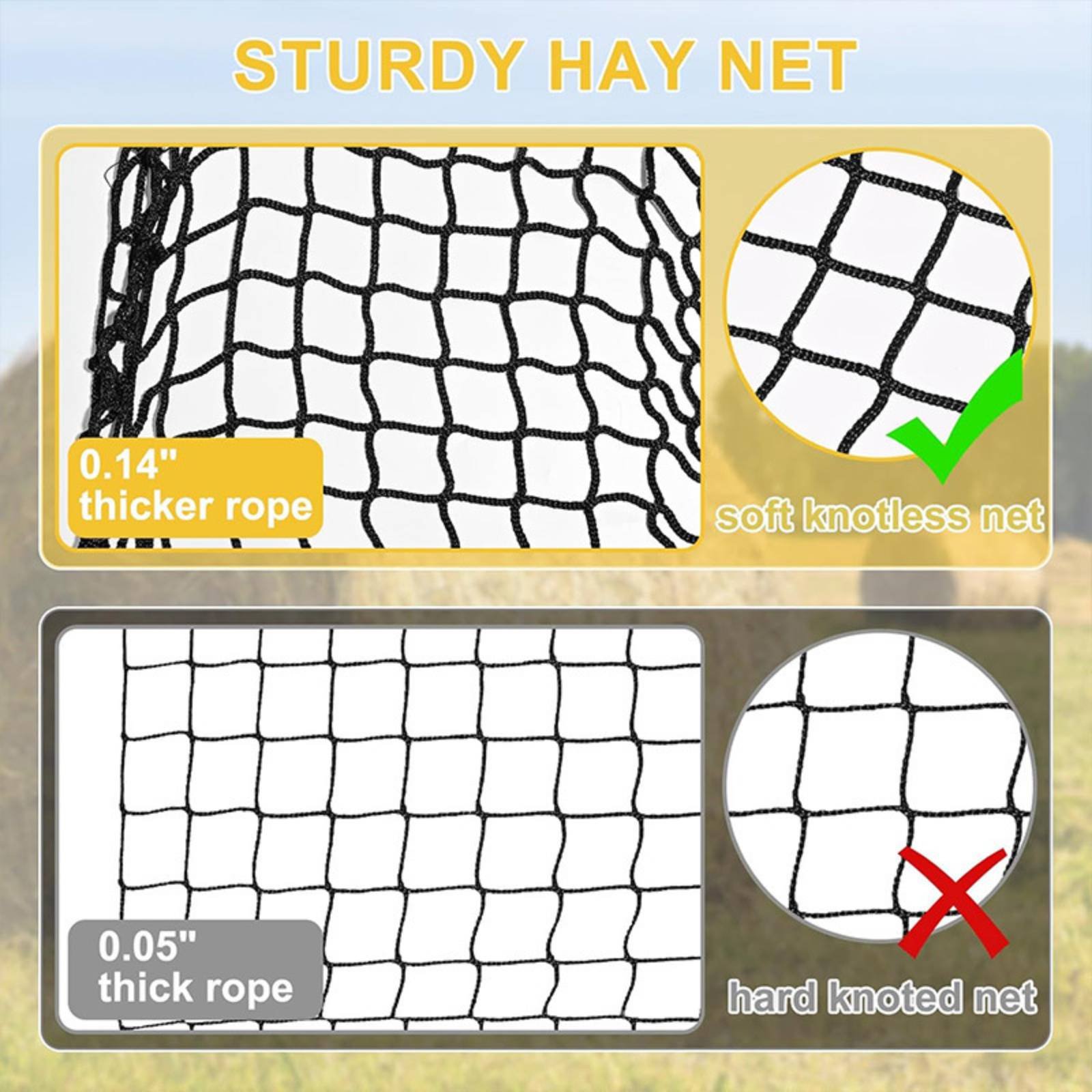 대형 건초망 가방, 쉽게 채울 수 있는 말 건초 급이망 - Mesh Net Bag 리뷰 및 가격
