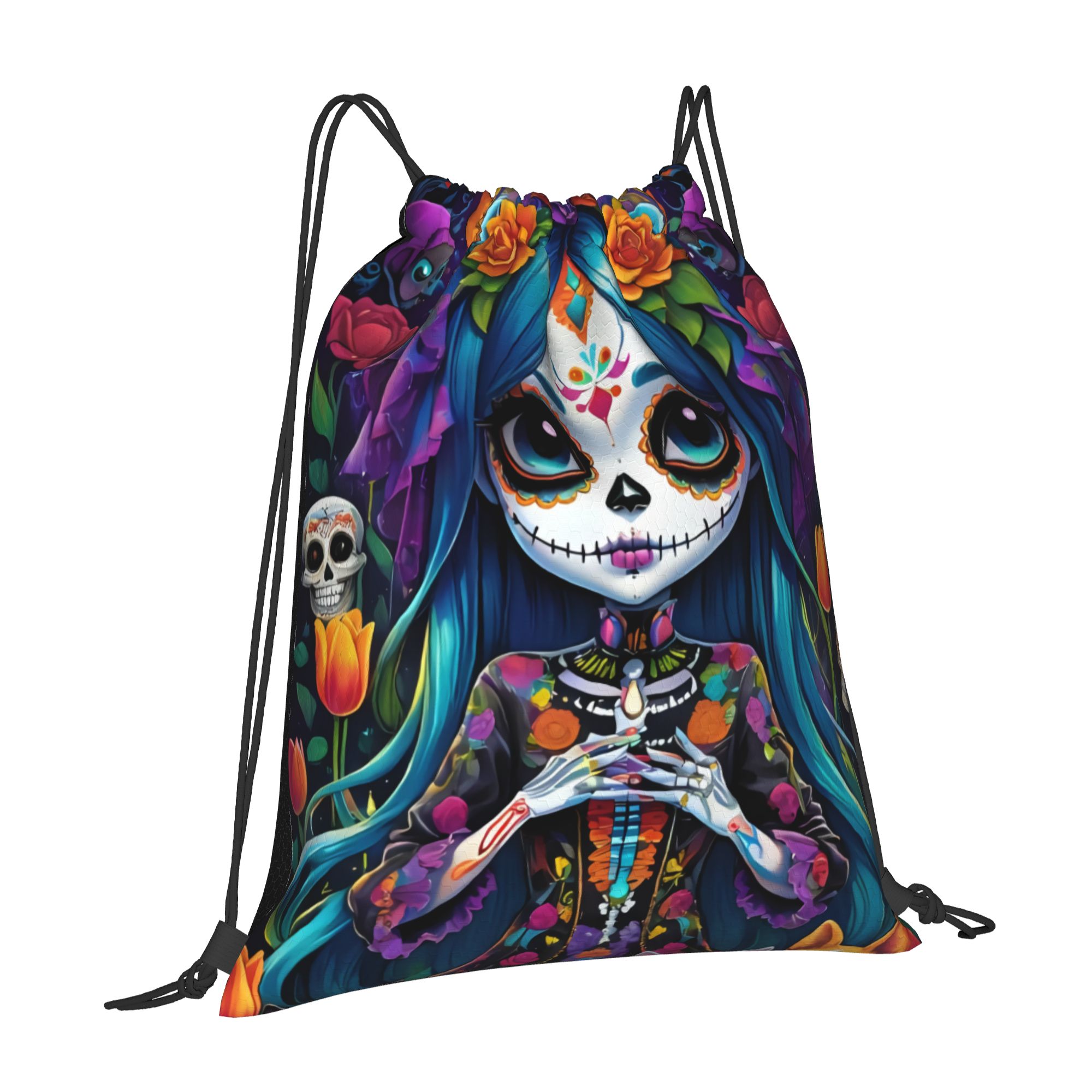 맞춤형 데이 오브 더 데드 선물 해골 소녀 할로윈 드로 - Women'S Yoga Bags 리뷰 및 가격