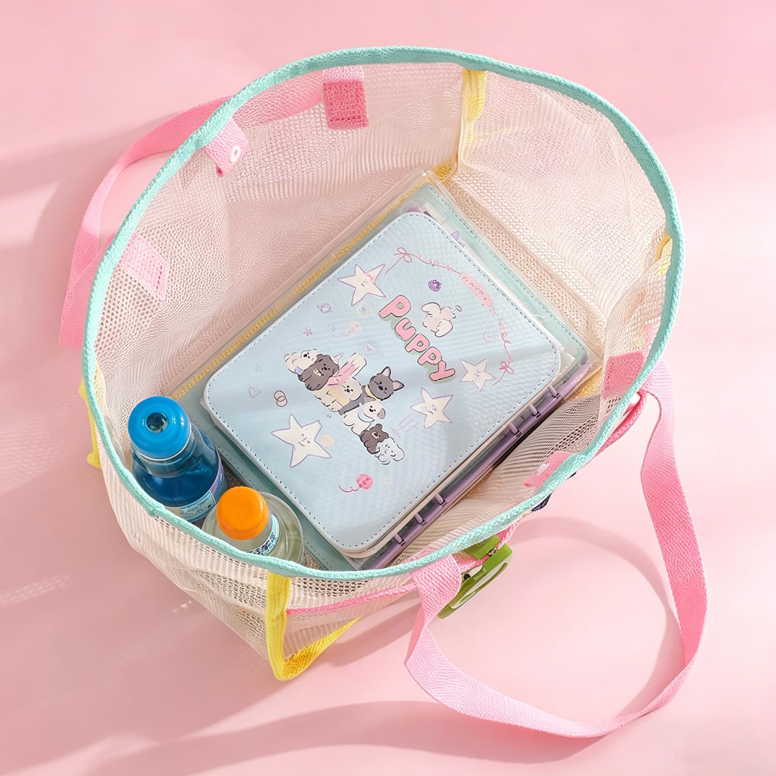 여성용 비치백, 화려한 접이식 그물망 모래 가방, 여행 - Mesh Net Bag 리뷰 및 가격