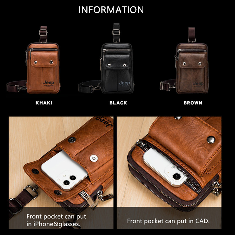 JEEP BULUO 소형 다기능 슬링 크로스 바디 백  - Saddle Bag Leather 리뷰 및 가격