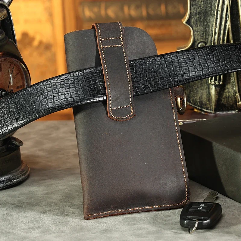남성용 진짜 가죽 허리 가방, 휴대폰 가방, 남성 야외 - Saddle Bag Leather 리뷰 및 가격