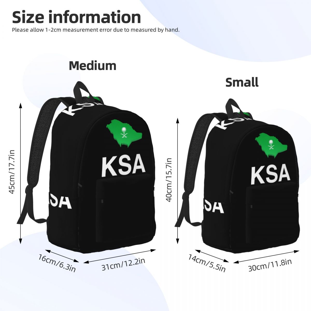 사우디아라비아산 국기와 I Love KSA 백팩 데이팩 - Women Bags Ksa 리뷰 및 가격