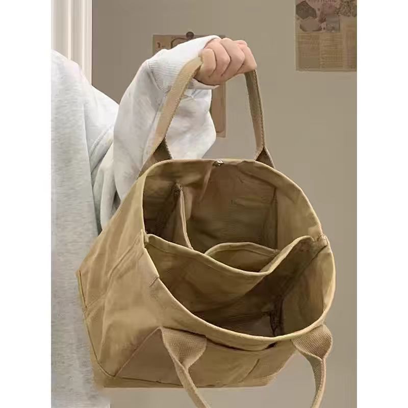 심플 캔버스 토트백 캐주얼 핸드백 가벼운 쇼핑백 친환경 - Women'S Reebok Bags 리뷰 및 가격