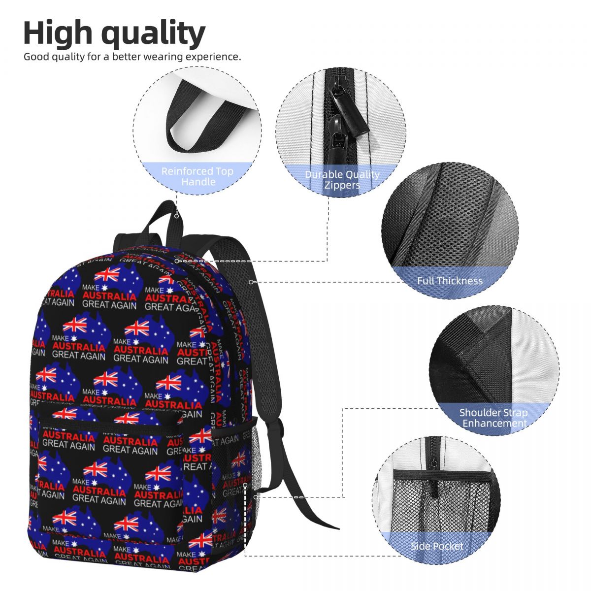 호주를 다시 위대하게 만드세요 배낭 데이팩 대용량 어린 - Women Bags Australia 리뷰 및 가격