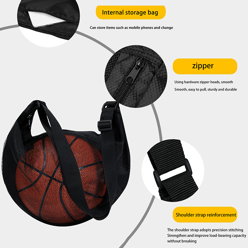 1PCS 지퍼 포켓이있는 단일 볼 가방 메쉬 볼 보관  - Mesh Net Bag 리뷰 및 가격