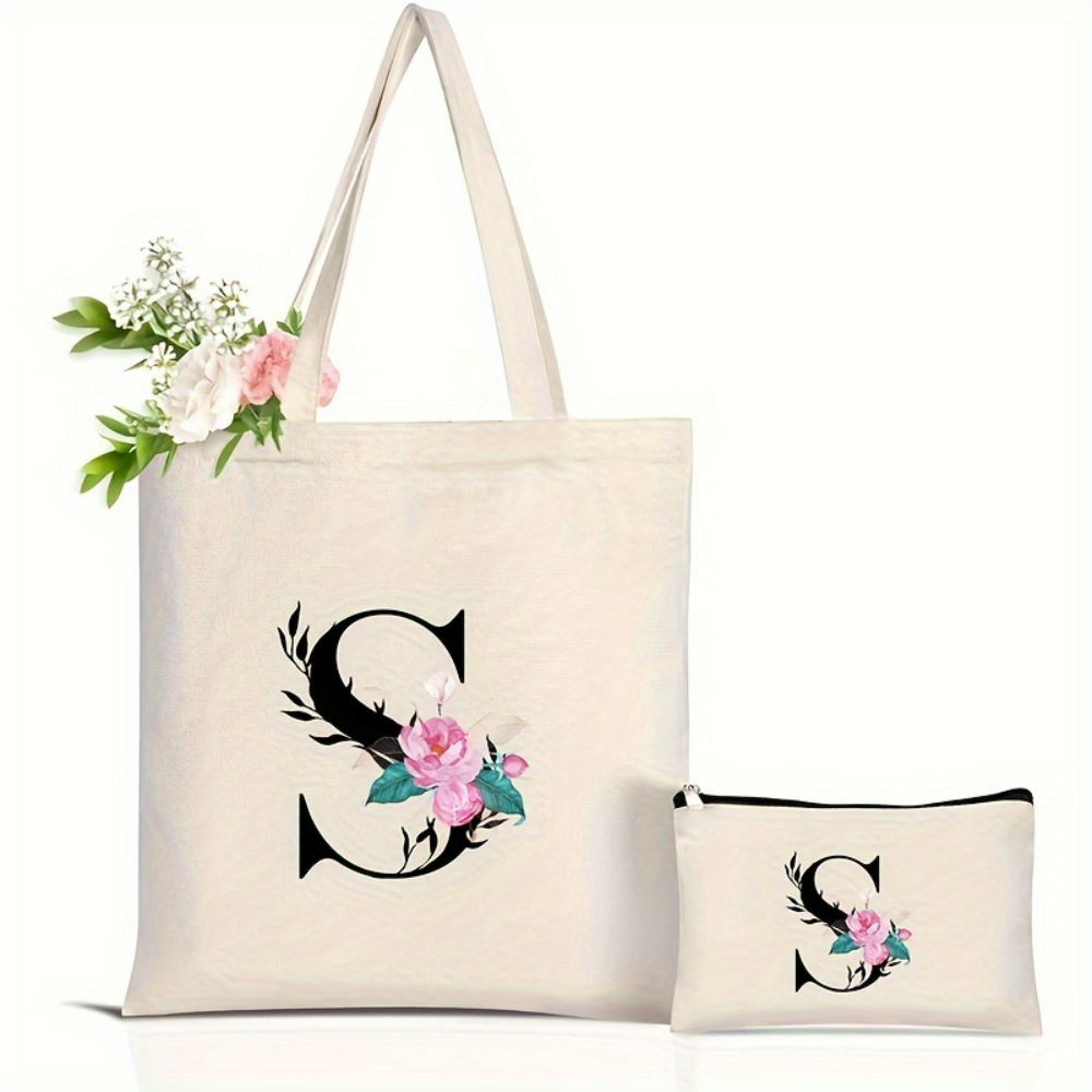 우아한 꽃무늬 알파벳 토트백 재사용 가능한 친환경 쇼핑 - Women'S Reebok Bags 리뷰 및 가격