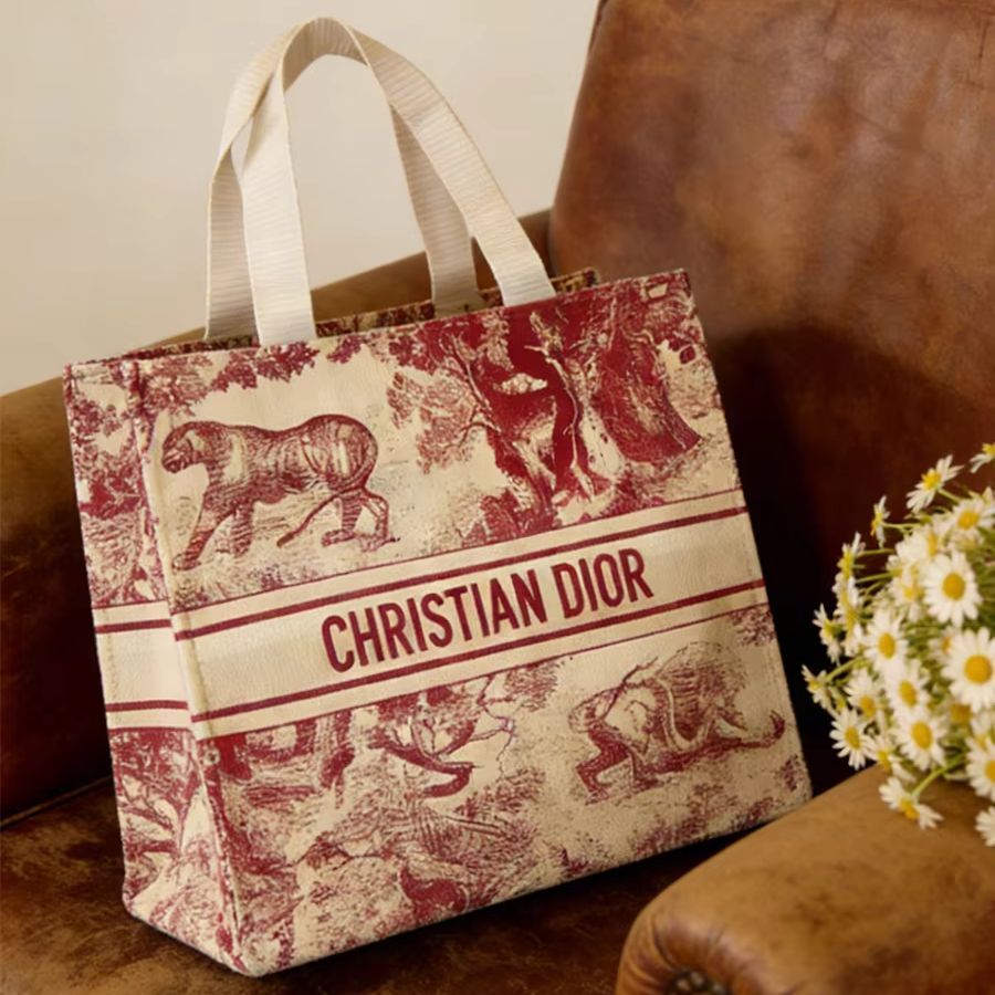 크리스찬 디올 디올의 가방 레드 애니멀 프린트 캔버스  - Women Bags Tote Dior 리뷰 및 가격